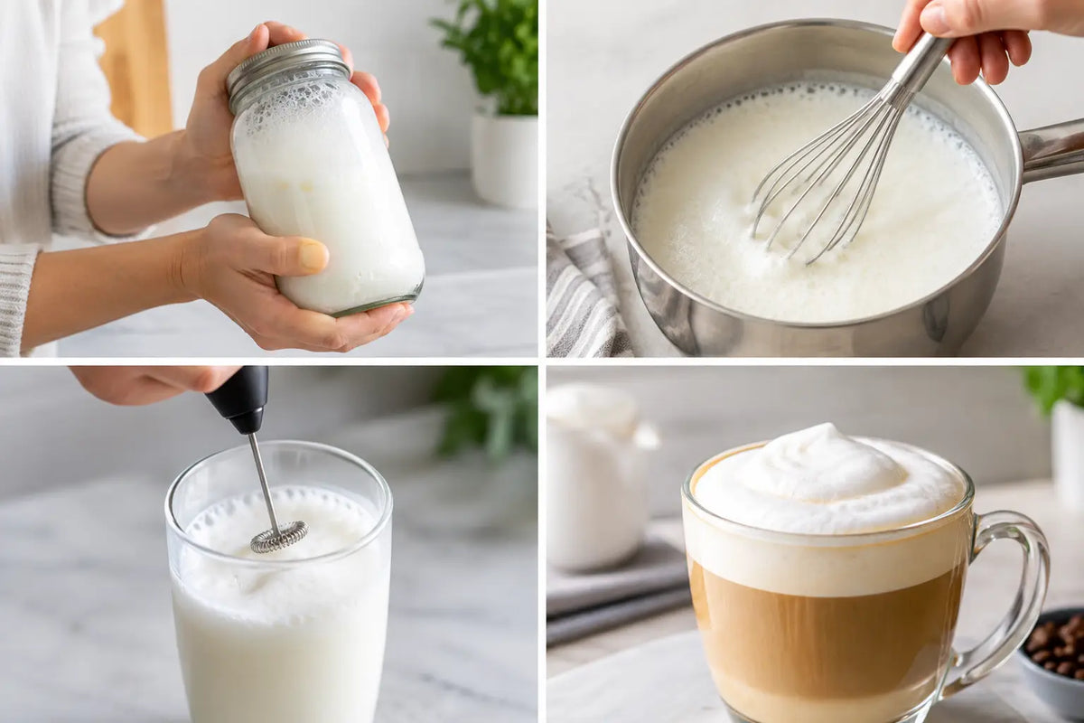 4 Ways to Froth Milk Without a Machine at Home