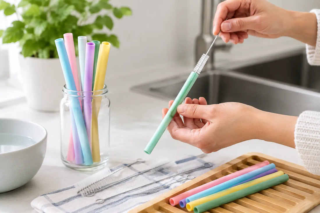 How to Clean Reusable Silicone Straws Properly