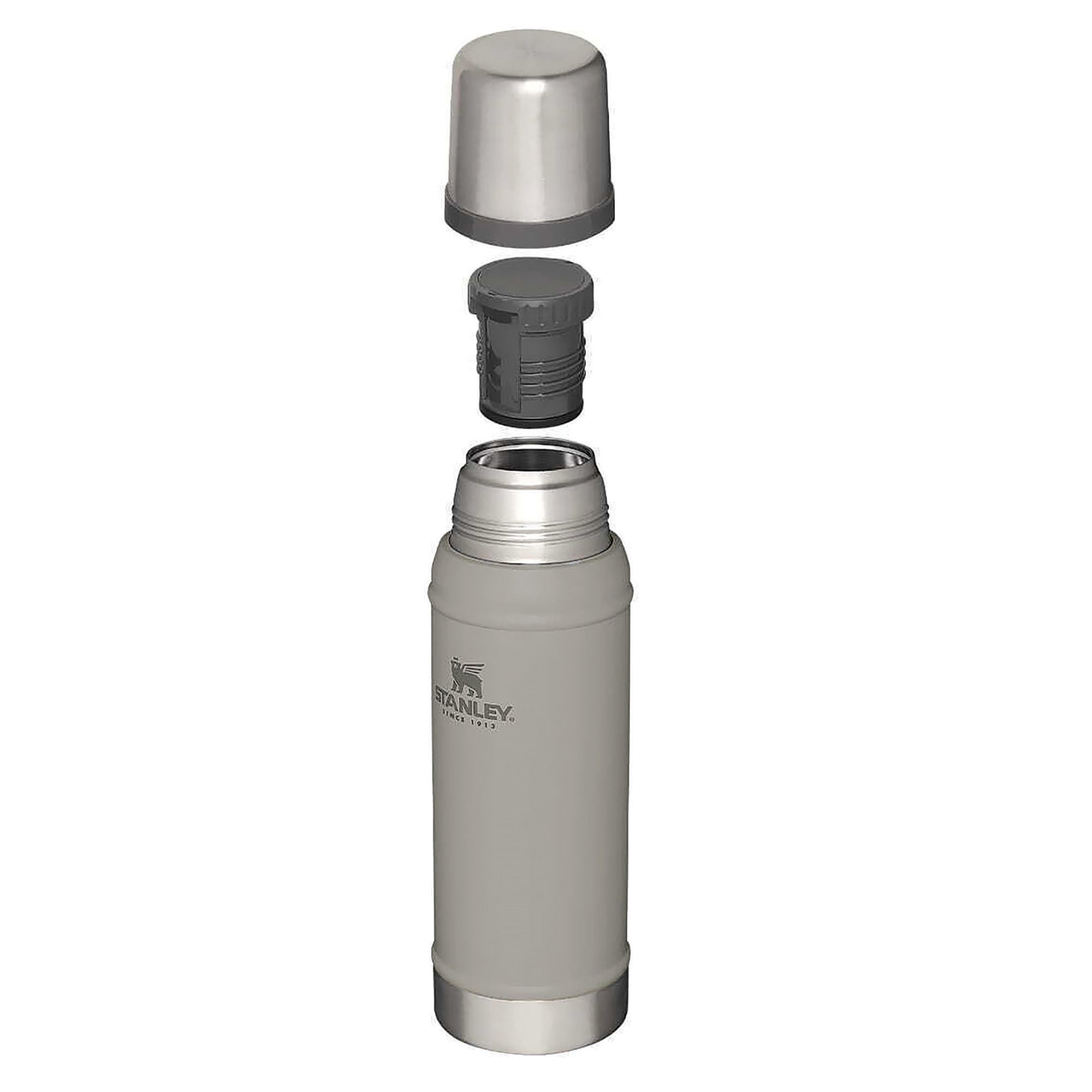 Stanley Legendary Classic 0.75L insulated thermal water bottle with stainless steel finish and screw-top lid.
