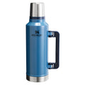 Stanley Legendary Classic 1.9L water bottle in silver with a durable stainless steel design and screw-on lid.