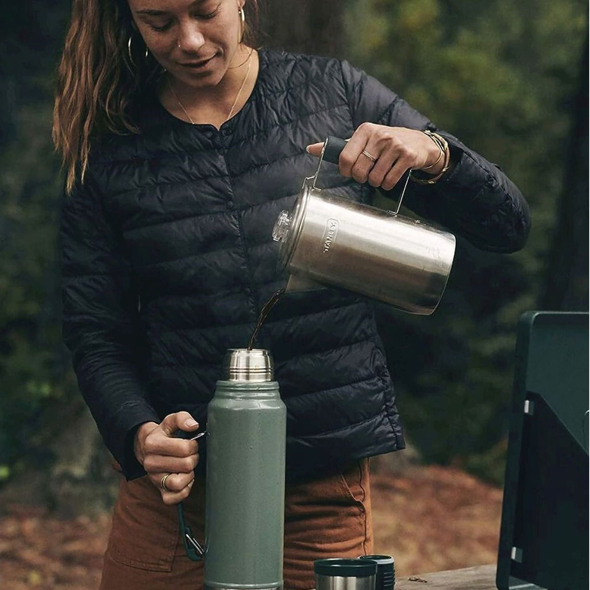 Stanley Legendary Classic 2.3L water bottle with stainless steel body and screw-top lid, suitable for outdoor or daily hydration.