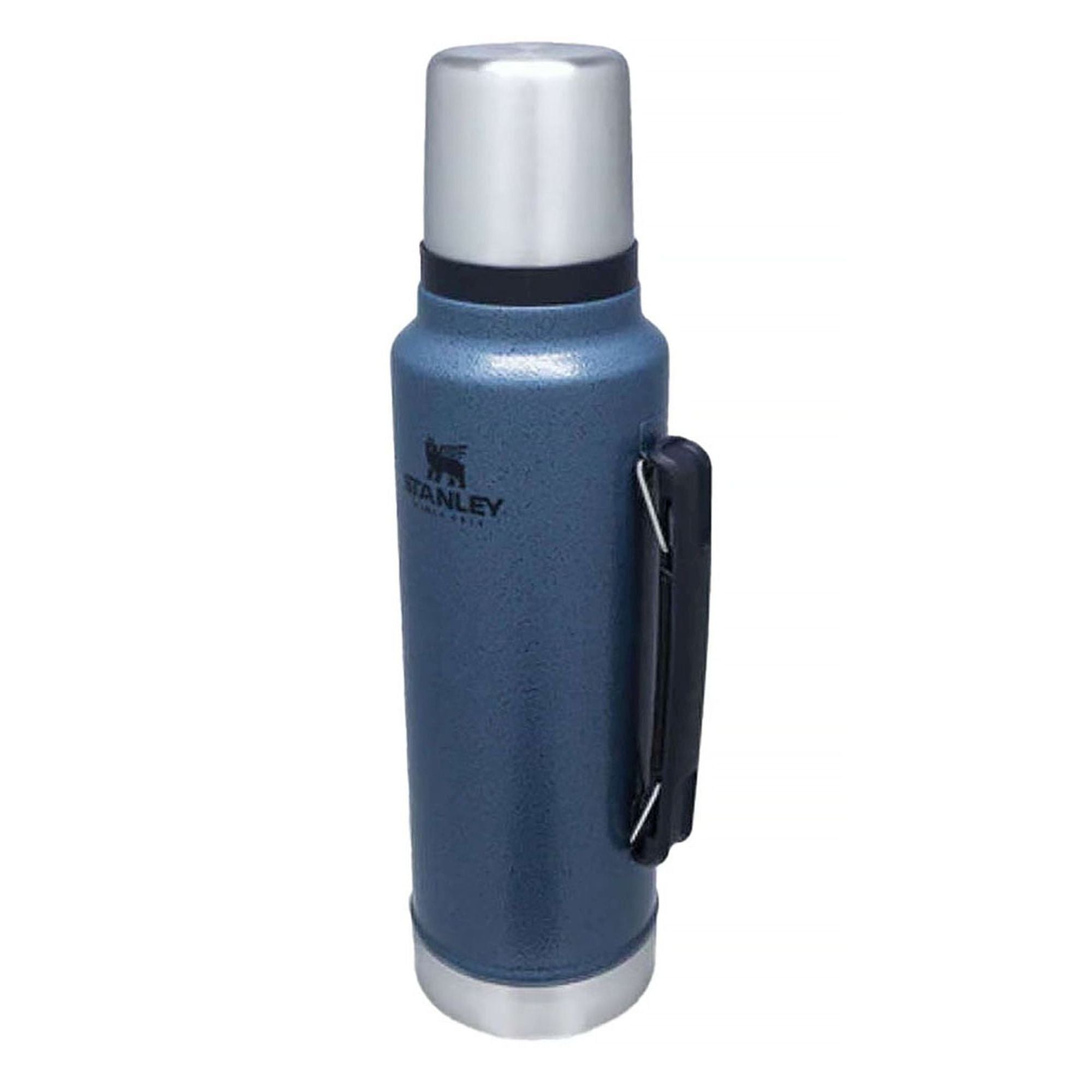 Stanley Legendary Classic 1.0L water bottle with stainless steel body and screw-top lid, designed for durable hydration.
