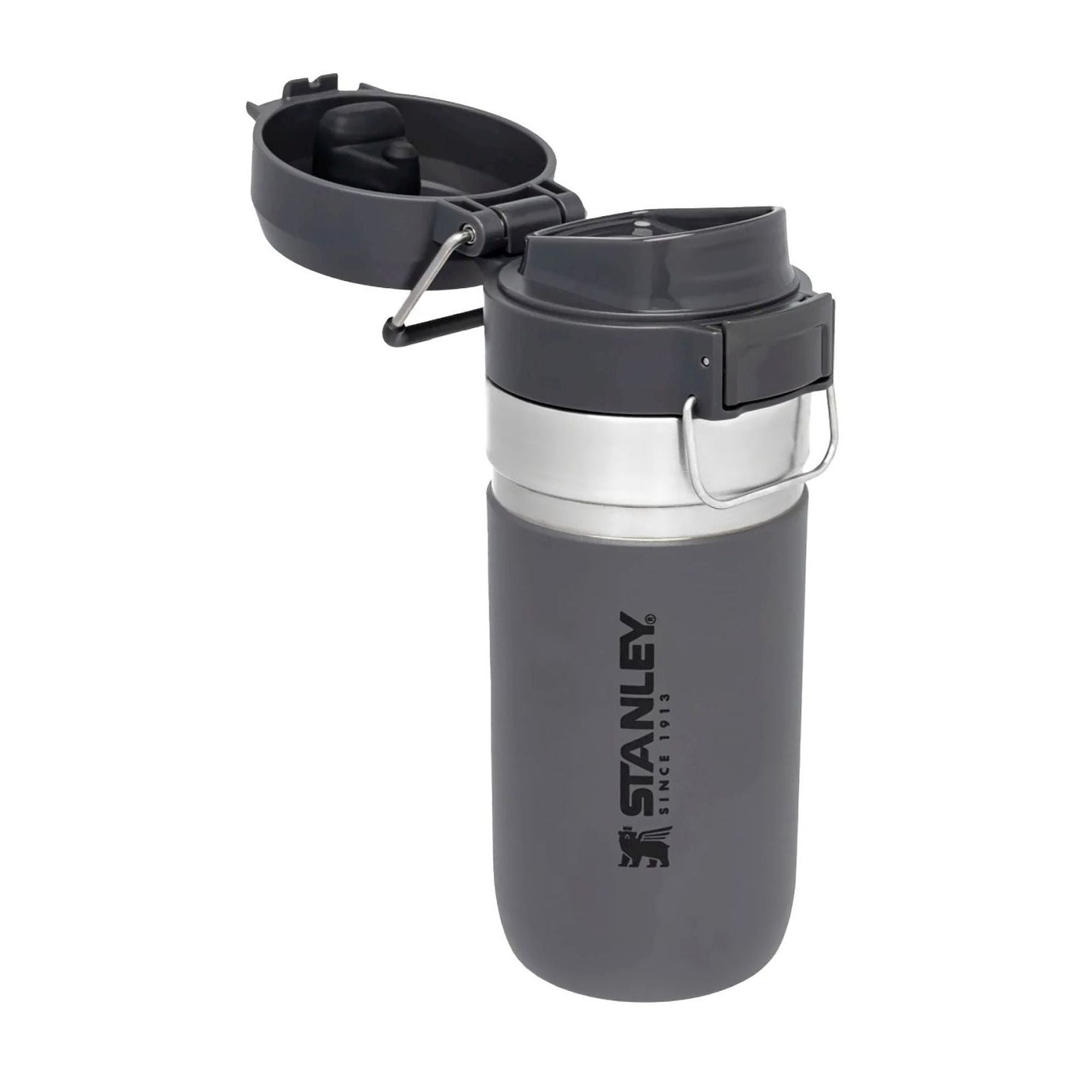 Stanley Quick Flip Water Bottle 0.47L with flip lid and durable design for on-the-go hydration.