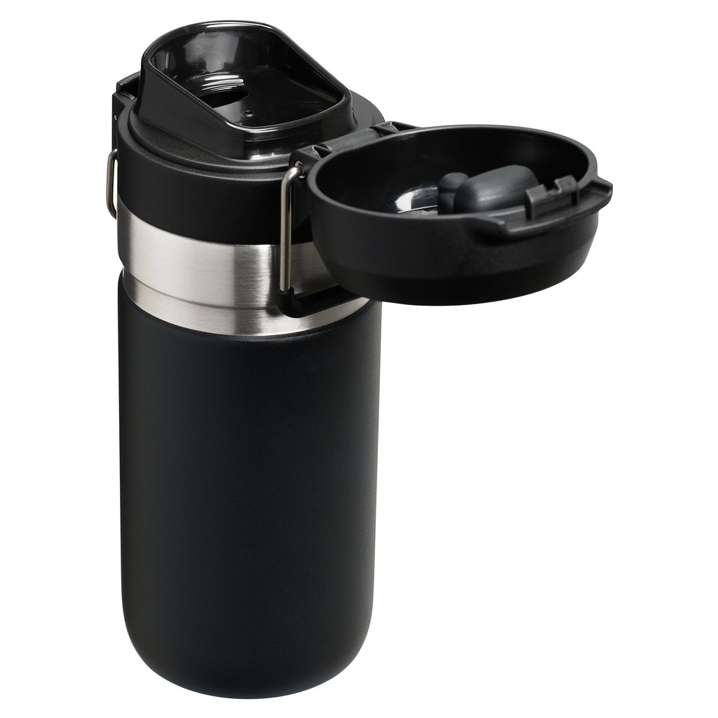 Stanley Quick Flip Water Bottle 0.47L with flip cap and ergonomic design, ideal for staying hydrated on the go.
