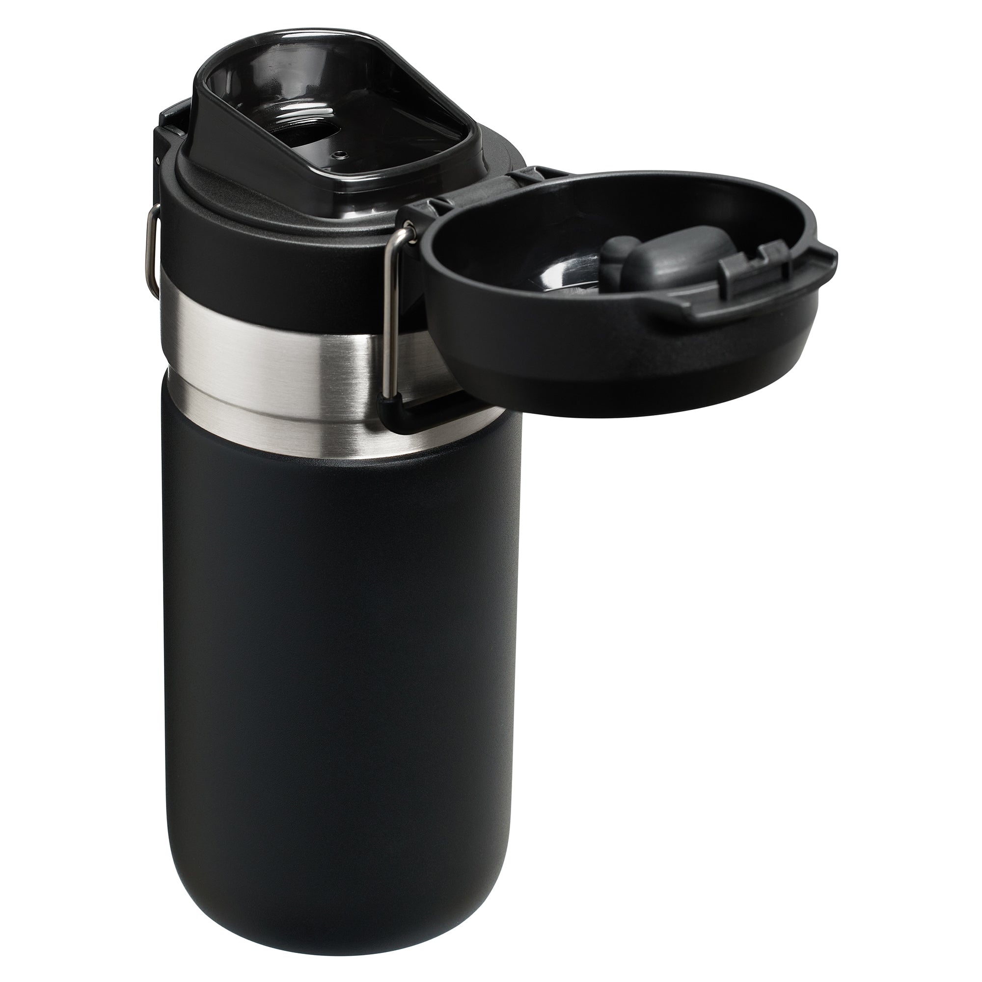 Stanley Quick Flip Water Bottle 0.47L with flip cap and ergonomic design, ideal for staying hydrated on the go.