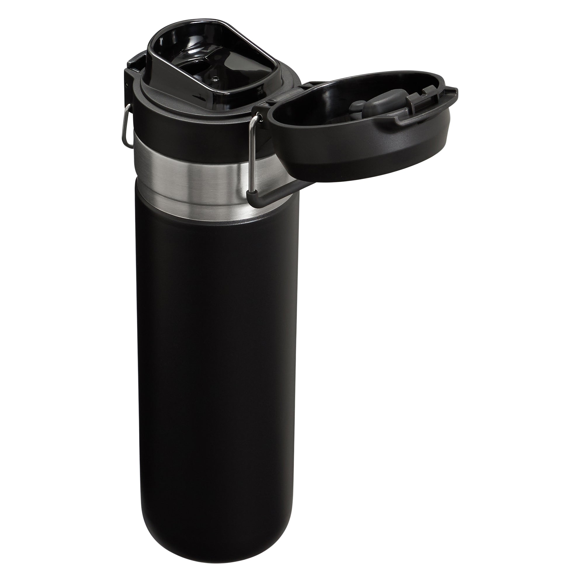 Stanley Quick Flip Water Bottle 0.7L with flip lid, stainless steel body, and ergonomic design for easy hydration.