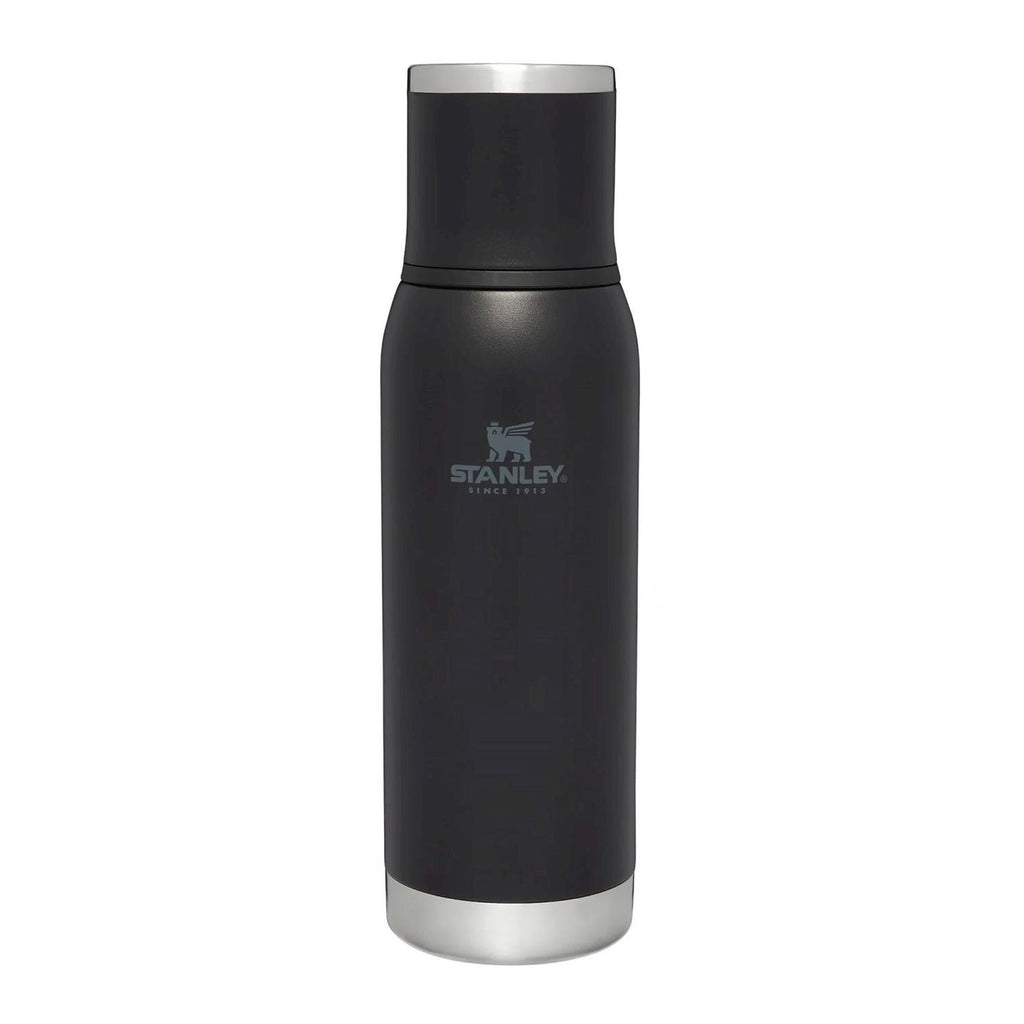 Stanley Adventure To Go 1.0L water bottle with stainless steel body and screw-top lid, suitable for outdoor activities.
