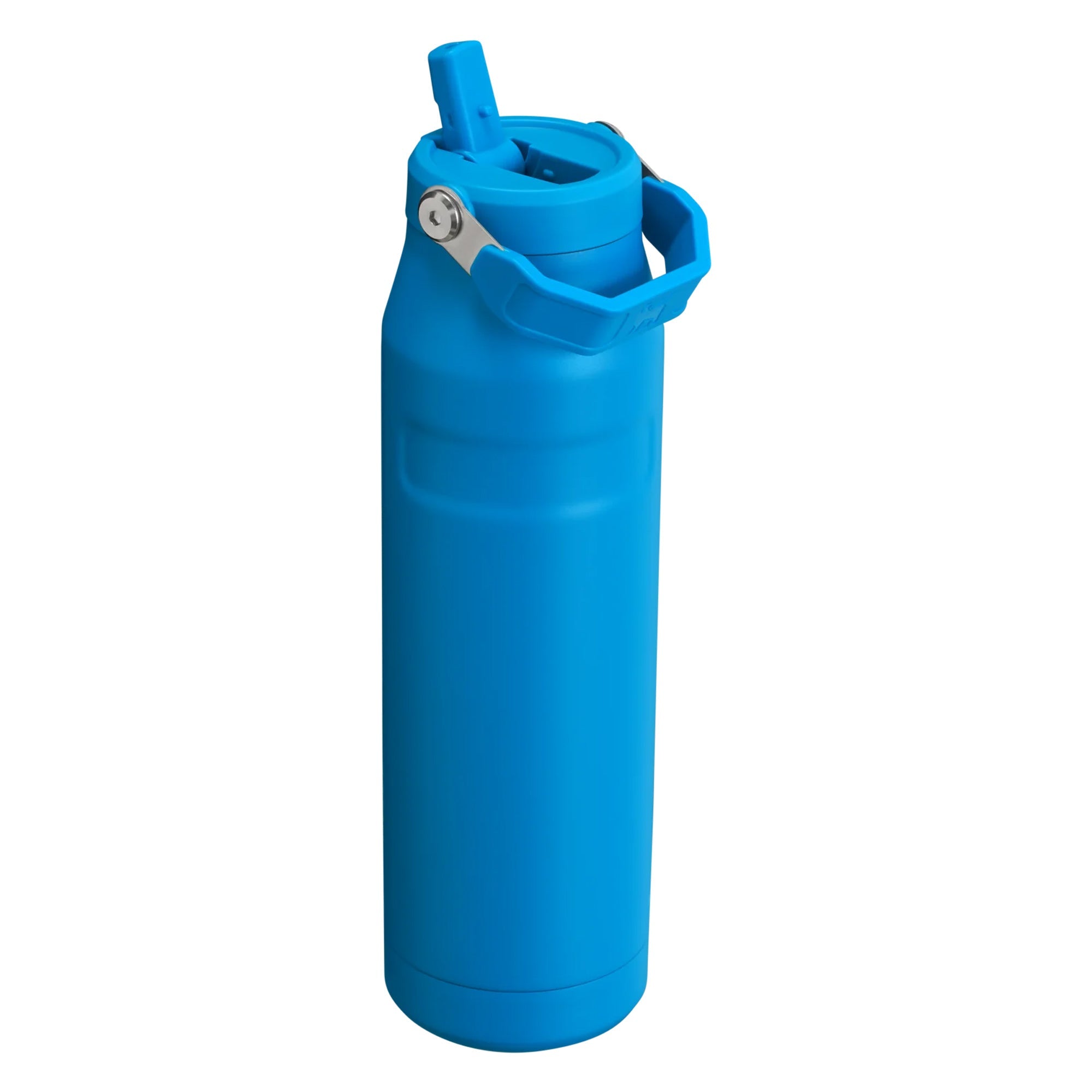 Stanley IceFlow Bottle Flip Straw 1.06L water bottle with flip lid and straw, stainless steel insulated design for cold drinks.