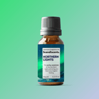 Scandiscents Northern Lights fragrance oil bottle with a sleek design, showcasing the aromatic oil inside.