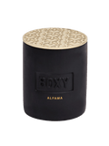 BDXY Studios Alfama scented candle with a sleek glass jar and minimalist design, emitting a warm, inviting glow.