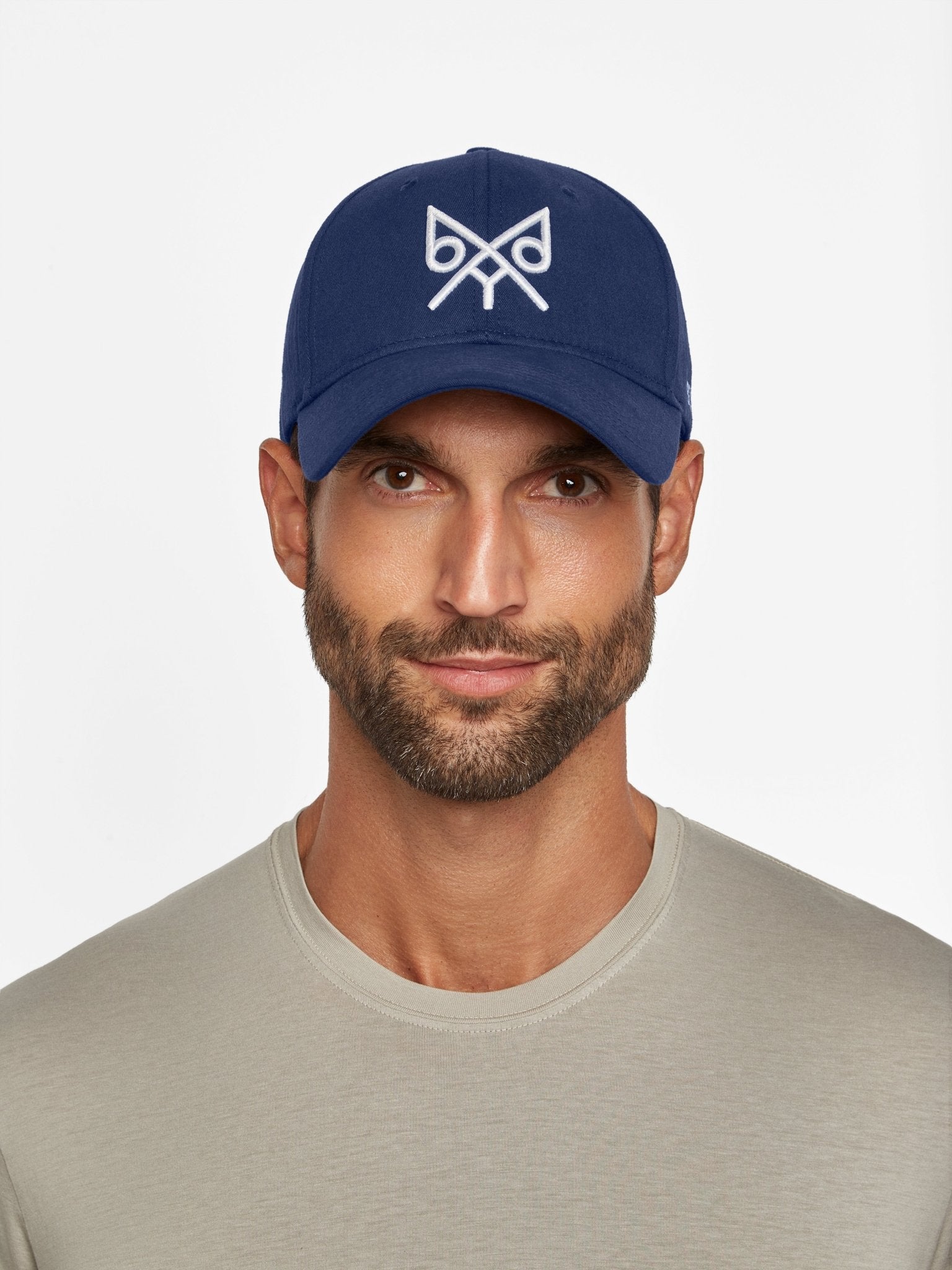 Navy baseball cap from BDXY Studios called "The Focus" with a curved brim and adjustable strap, casual headwear for everyday wear.