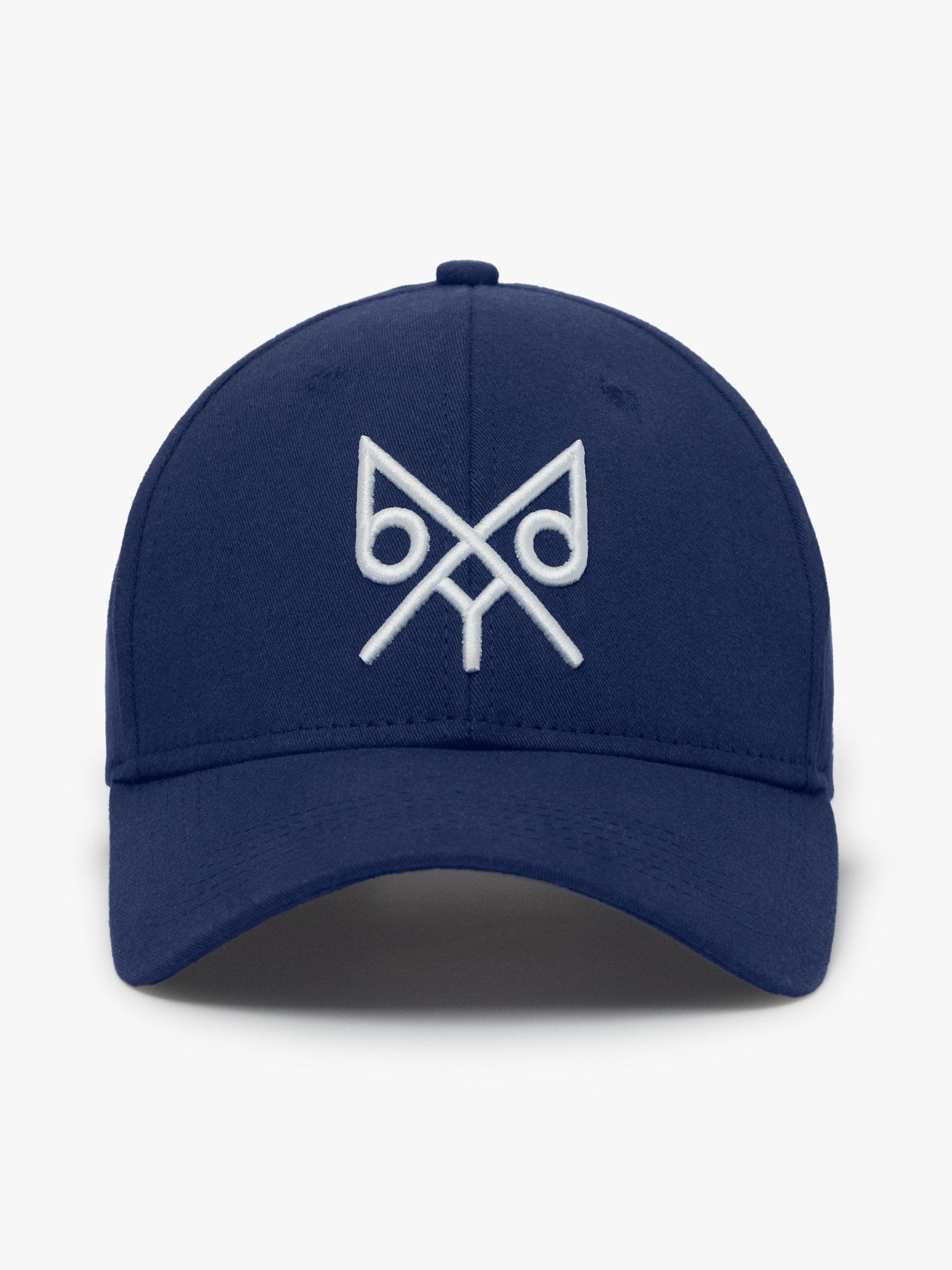 Navy baseball cap from BDXY Studios titled "The Focus," featuring a curved brim and adjustable strap.