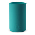 Dark cyan silicone sleeve by HYDY designed for 20 fl oz bottles, featuring a flexible, protective cover for enhanced grip and style.
