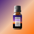 Scandiscents Relax & Unwind essential oil blend with calming botanical ingredients in a glass bottle.