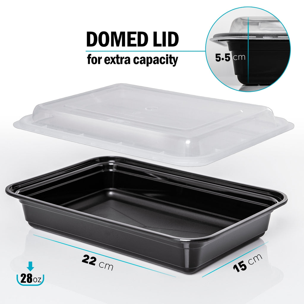 Igluu Meal Prep 1-compartment reusable plastic container with 828ml capacity, ideal for meal prepping and food storage.