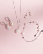 Large Freshwater Pearl Pendant Necklace in Sterling Silver