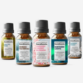 Scandiscents Scandinavian Bundle fragrance oils set with five bottles of aromatic scents in glass bottles.