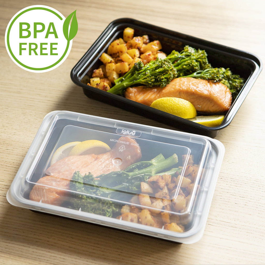 Igluu Meal Prep 1-compartment reusable plastic container with 828ml capacity, ideal for meal prep and food storage.