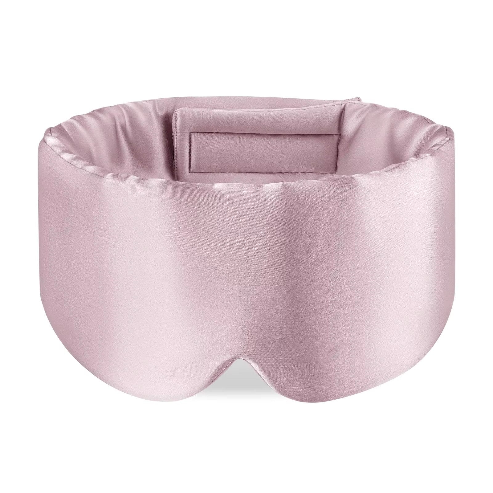 Black silk sleep mask by DREAMSILK, featuring a soft, smooth design for comfortable, complete blackout sleep.