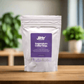 Jittr Coffee Co Sugarplum Cedar Slap coffee bag with colorful label, showcasing a specialty coffee product.