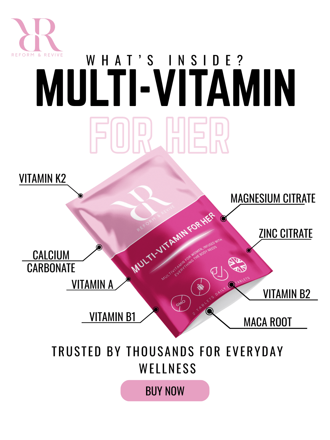 Reform and Revive Hormone Harmony Bundle vitamins showing colorful bottles and packaging in a natural setting.