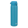 Blue ION8 stainless steel water bottle, 1 liter leak-proof design with durable construction for everyday hydration.