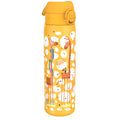 Ion8 leak-proof stainless steel water bottle with giraffe design, 600ml (20oz) slim water bottle for on-the-go hydration.