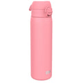 Ion8 leak-proof slim thermal steel water bottle in rose bloom with insulated design and 500ml capacity, displayed upright.