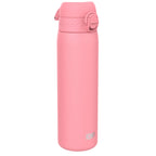 Ion8 leak-proof slim thermal steel water bottle in rose bloom with insulated design and 500ml capacity, displayed upright.