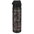Ion8 leak-proof slim stainless steel water bottle, 600ml, designed for gamers, with a sleek, durable finish and secure lid.