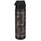 Ion8 leak-proof slim stainless steel water bottle, 600ml, designed for gamers, with a sleek, durable finish and secure lid.