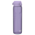 Light purple ION8 Recyclon 1 litre leak-proof water bottle with secure lid and ergonomic design for easy carrying.