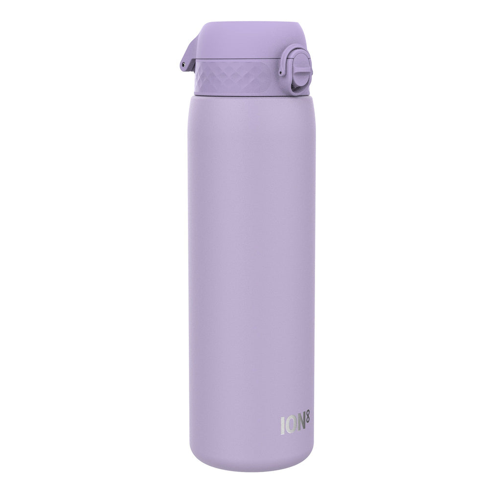 Light purple ION8 insulated 1-liter leak-proof thermal water bottle, designed for hot and cold beverages.