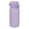 Light purple ION8 insulated steel water bottle with leak-proof design, 320ml capacity, and thermal insulation.