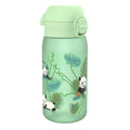 ION8 Recyclon leak-proof kids' water bottle with panda design, 350ml capacity, durable and eco-friendly for children.
