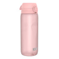 ION8 Recyclon water bottle with rose quartz design, 750ml capacity, made from recyclable materials, features a sleek, ergonomic shape.
