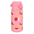 ION8 leak-proof kids water bottle in stainless steel with ice cream design, 400ml capacity, perfect for staying hydrated on the go