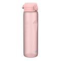 Ion8 Leak Proof 1L Recyclon Water Bottle in Rose Quartz, showcasing the sleek, durable design with secure lid and vibrant color.