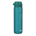 ION8 Recyclon 1L leak-proof water bottle in aqua with a secure lid, designed for durable, eco-friendly hydration.