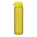 Yellow ION8 Recyclon 1L leak-proof water bottle, made of recyclable material, with a secure screw cap and ergonomic design.