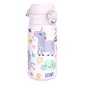 ION8 leak-proof thermal steel water bottle with unicorn design, insulated 320ml (11oz) durable stainless steel, ideal for hot and cold drinks.