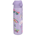 ION8 leak-proof slim thermal steel water bottle with butterfly design, insulated 500ml (17oz) for hot or cold drinks.
