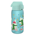 ION8 Recyclon leak-proof kids water bottle with crocodile design, 350ml (12oz), durable and eco-friendly for children.