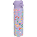 Ion8 leak-proof slim thermal water bottle with ditsy floral design, 500ml insulated steel bottle for hot and cold drinks.