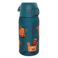 Red pandas Recyclon leak-proof kids water bottle by ION8, 350ml (12oz), with colorful panda design and secure lid.