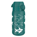 Insulated ION8 steel water bottle with shark design, leak-proof thermal water bottle, 320ml (11oz) for hot or cold drinks.