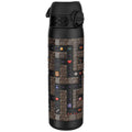 ION8 leak-proof slim thermal steel water bottle, 500ml insulated design with gamer-themed graphics, featuring a sleek, durable exterior