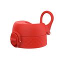 Red leak-proof water bottle replacement lid for large ION8 water bottles, designed for secure, spill-free hydration.