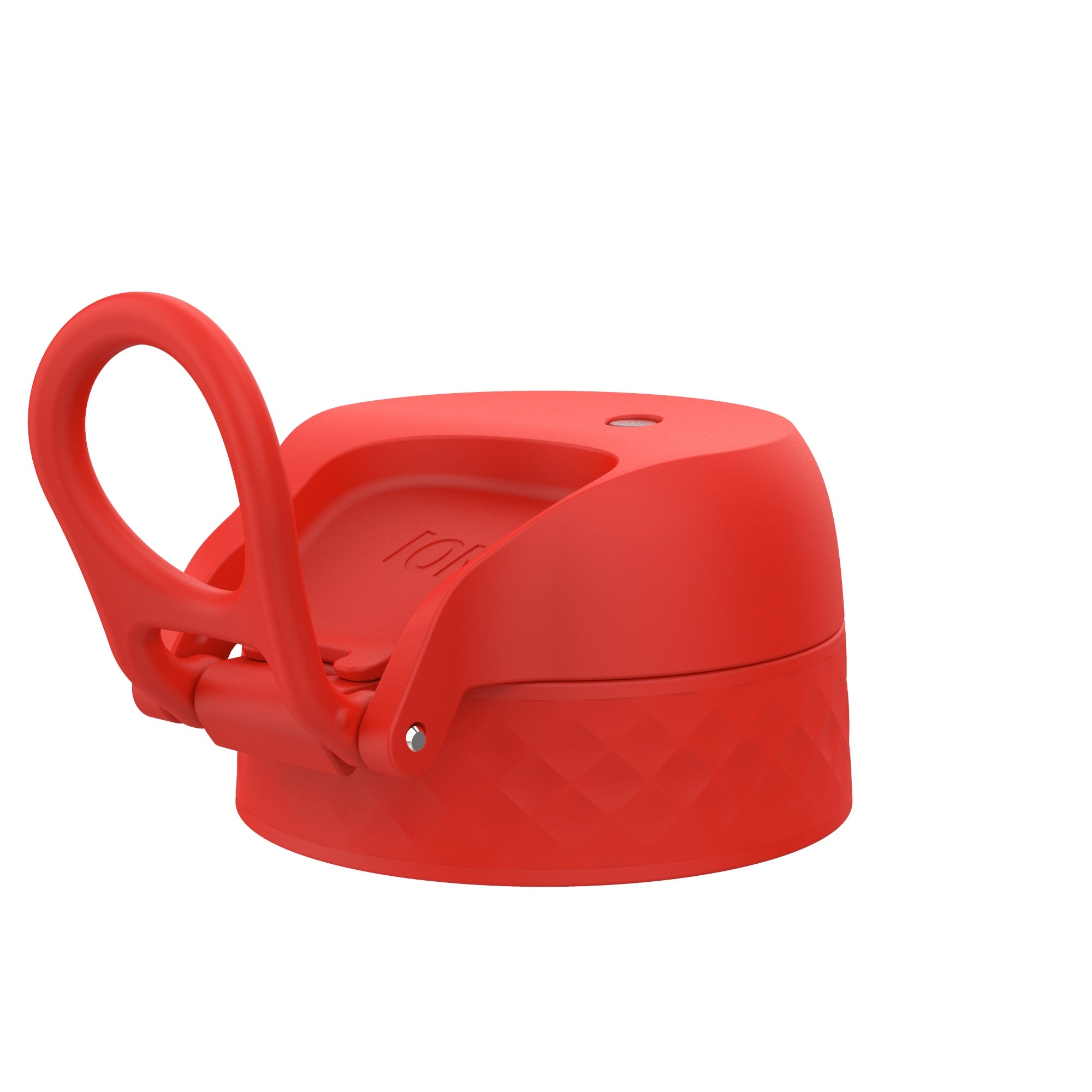 Red leak-proof water bottle replacement lid for large ION8 bottles, designed for secure sealing and easy sipping.