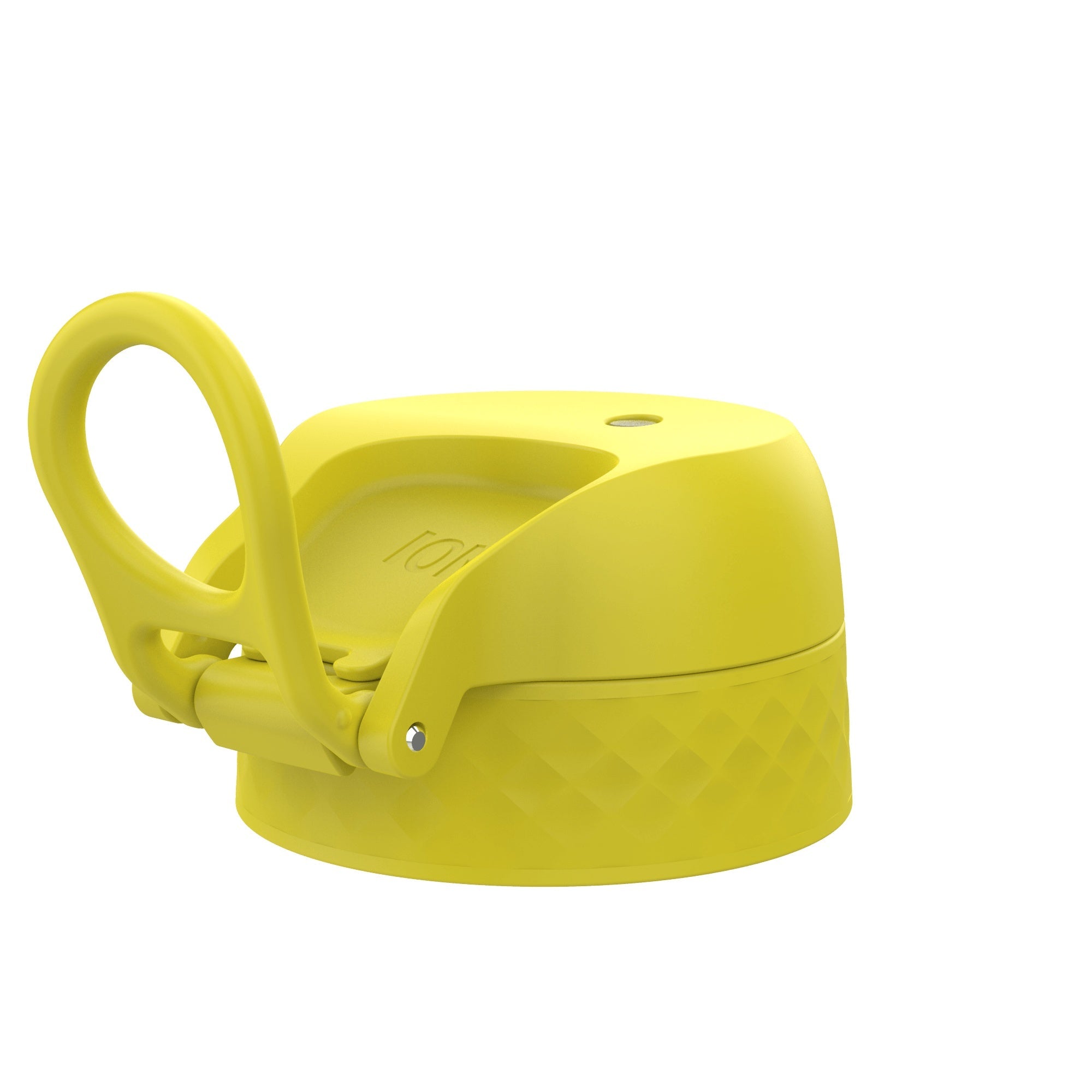 Yellow leak-proof water bottle replacement lid for large ION8 water bottles, made of durable materials, designed for secure sealing.